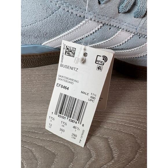 Adidas Busenitz Men’s 12 Sneaker Skateboarding Shoe Ash Gray Gum Blue Athletic - Picture 9 of 9